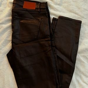 Madewell Black Wax Jeans
